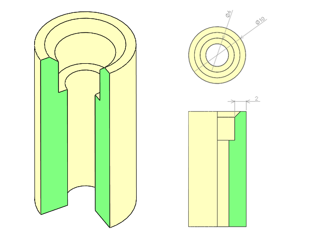 3Dデータ上での径